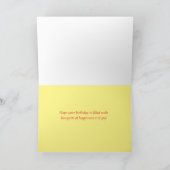 ハッピーバースデー先生バラ花束 カード (内部)