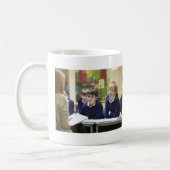 ハッピーバースデー先生学生からの2枚の写真 コーヒーマグカップ (左)