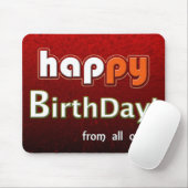 ハッピーバースデー全米ビッグレッド マウスパッド (マウス)