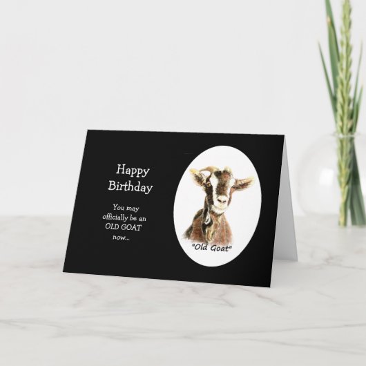 ハッピーバースデー公式に古いヤギ私たちは愛 カード (正面)