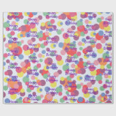 ハッピーバースデー円 ラッピングペーパー (フラット)