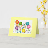 ハッピーバースデー再生グリーティングカード カード (黄色い花)