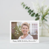 ハッピーバースデー写パーソナライズされた真 ポストカード (スタンド正面)