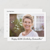 ハッピーバースデー写パーソナライズされた真 ポストカード (正面/裏面)