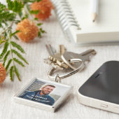 ハッピーバースデー写真の個人用設定  キーホルダー (側面)