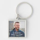 ハッピーバースデー写真の個人用設定  キーホルダー (正面)