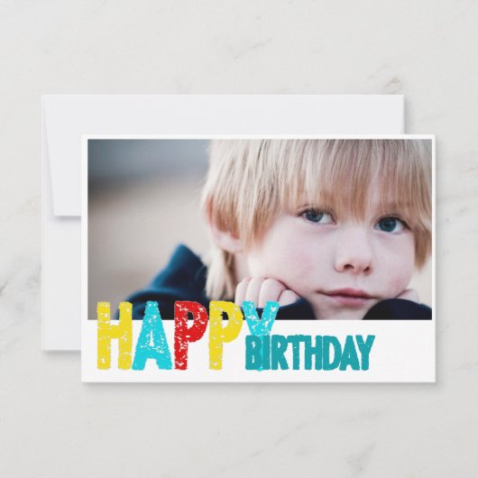 ハッピーバースデー写真カード カード (正面)