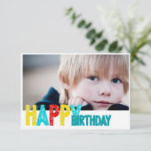 ハッピーバースデー写真カード カード (スタンド正面)