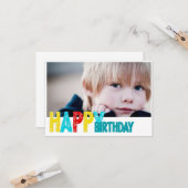 ハッピーバースデー写真カード カード (正面/裏面インサイチュ)