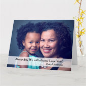 ハッピーバースデー写真ファミリーマママビックパーソナライズ カード (黄色い花)