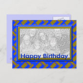 ハッピーバースデー写真フレーム ポストカード (正面/裏面)
