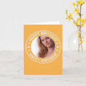 ハッピーバースデー写真フレーム(黄色) カード (黄色い花)