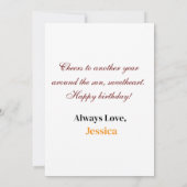 ハッピーバースデー写真妻の夫 カード (裏面)