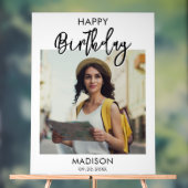 ハッピーバースデー写真 アクリルサイン (ニュートラル)