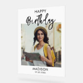 ハッピーバースデー写真 アクリルサイン (傾斜)