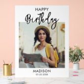 ハッピーバースデー写真 アクリルサイン (ウェディング)