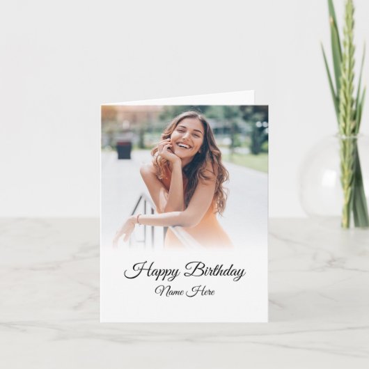 ハッピーバースデー写真 カード (正面)
