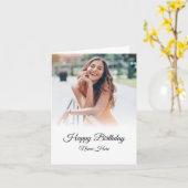 ハッピーバースデー写真 カード (黄色い花)