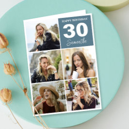 ハッピーバースデー写真 |任意の年齢でコラージュ カード