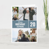 ハッピーバースデー写真 |折り畳み挨拶 カード (正面)