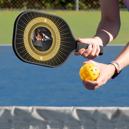 ハッピーバースデー写真Him彼女のパーソナライエレガントズ ピックルボールラケット (インサイチュ)