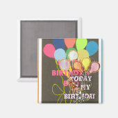 ハッピーバースデー冷蔵庫用マグネット マグネット (正面/裏面)