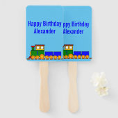 ハッピーバースデー列車と名前 ハンドファン (正面&裏面)