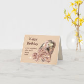 ハッピーバースデー判断おもしろいホークカード カード (黄色い花)