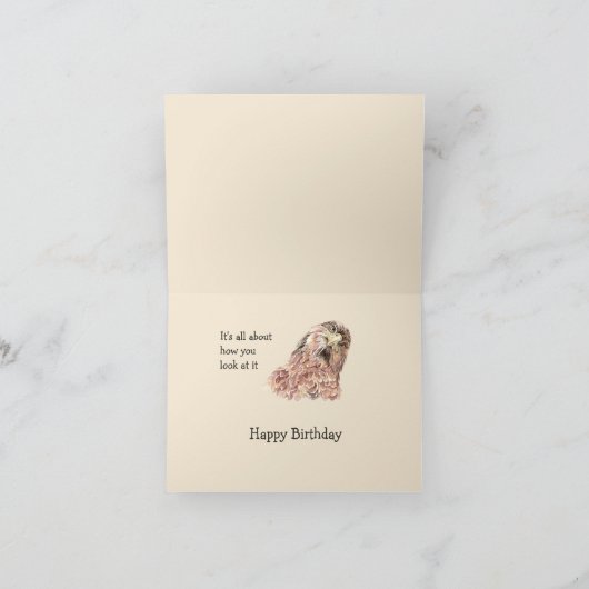 ハッピーバースデー判断おもしろいホークカード カード (内部)