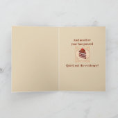 ハッピーバースデー別の誕生日食べに証拠 カード (内部)