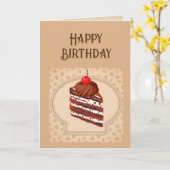 ハッピーバースデー別の誕生日食べに証拠 カード (黄色い花)