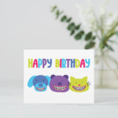 ハッピーバースデー動物の矯正歯科用ブレース シーズンポストカード (スタンド正面)