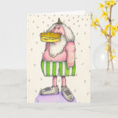 ハッピーバースデー動物 カード (黄色い花)