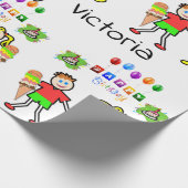 ハッピーバースデー包装紙アイスクリーム ラッピングペーパー (角)