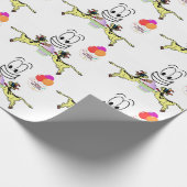 ハッピーバースデー包装紙カウカップケーキ ラッピングペーパー (角)