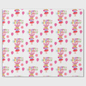 ハッピーバースデー包装紙プリンセス ラッピングペーパー (フラット)