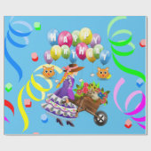 ハッピーバースデー包装紙 ビクトリアン ラッピングペーパー (フラット)