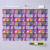 ハッピーバースデー包装紙 薄葉紙 (クラフト)