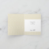 ハッピーバースデー北欧ミニマル名前をカスタムする ノートカード (内部)