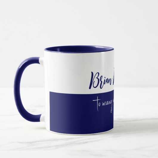 ハッピーバースデー半海軍ハーフホワイトマグカップ マグカップ (左)