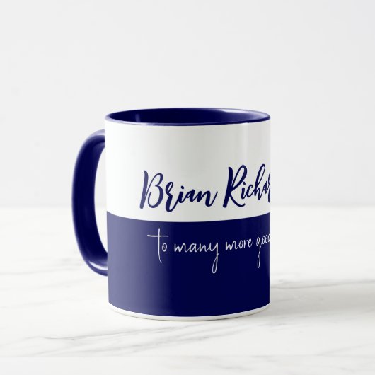 ハッピーバースデー半海軍ハーフホワイトマグカップ マグカップ (正面左)