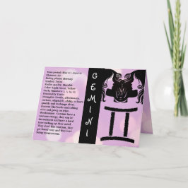 ハッピーバースデー占星術サインジェミニ カード