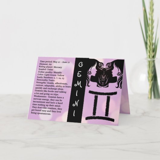 ハッピーバースデー占星術サインジェミニ カード (正面)