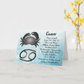 ハッピーバースデー占星術徴候がん カード (黄色い花)