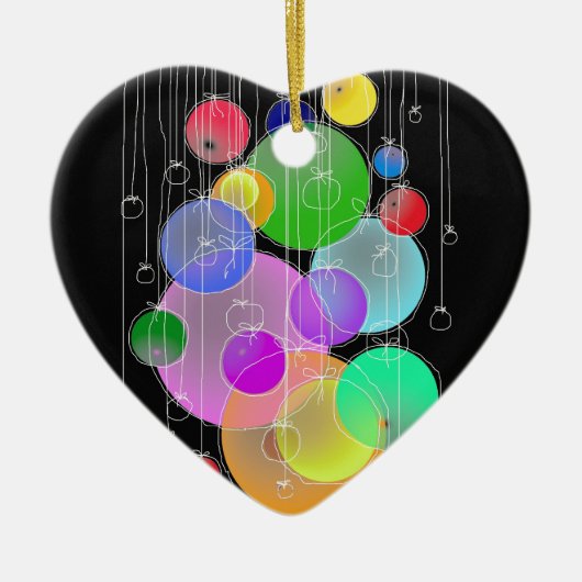 ハッピーバースデー及びメリークリスマス… セラミックオーナメント (正面)