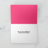 ハッピーバースデー友人のピンクボウ姿の愛猫 シーズンカード (内部)