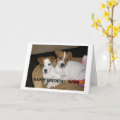 ハッピーバースデー双子 カード (黄色い花)