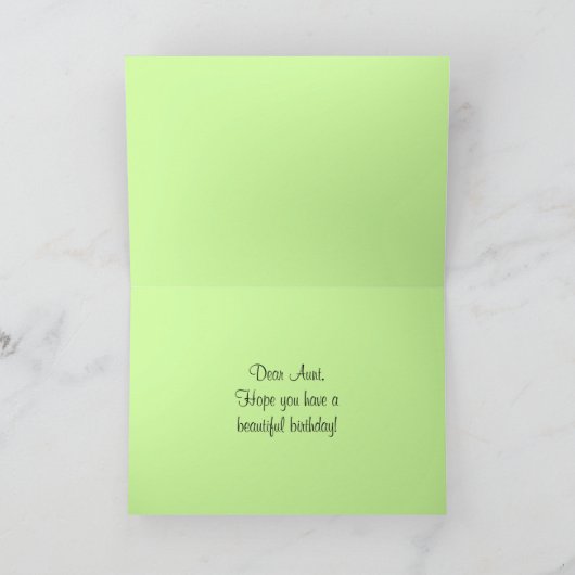 ハッピーバースデー叔母メス(鳥)ショウジョウコウカンチョウ カード (内部)