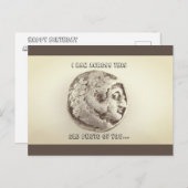 ハッピーバースデー古いおもしろいはがき ポストカード (正面/裏面)