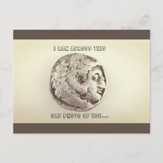 ハッピーバースデー古いおもしろいはがき ポストカード (正面)